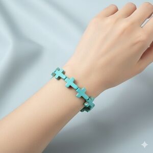 Turquoise Cross Bracelet